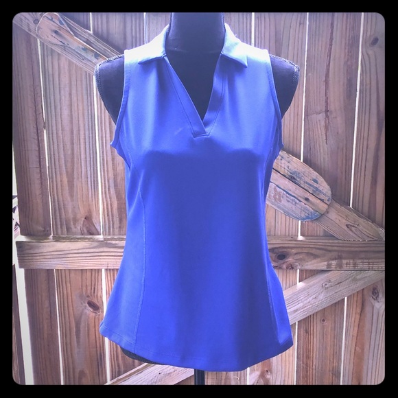 Pga Tour Royal Blue Sleeveless Golf 